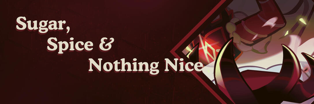 This is the title of the zine. The title is "Sugar, Spice and nothing nice"